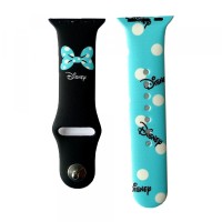 Ремінці Apple Watch Silicone DISNEY 42mm / 44mm / 45mm Minnie Mouse BOW Blue