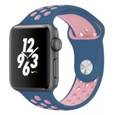 Ремешок для Apple Watch Sport Nike+ 38mm / 40mm / 41mm сине-розовый