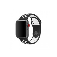 Ремінець для Apple Watch Sport Nike+ 38mm / 40mm / 41mm чорний білий