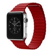 Ремінці Apple Watch Leather Loop Magnet 42mm / 44mm / 45mm Червоний