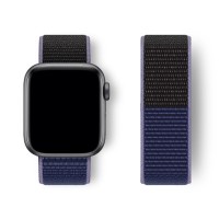 Нейлоновий ремінець Nylon loop 42mm/44mm/45mm для Apple Watch (Midnight Blue-Black)