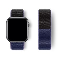 Нейлоновий ремінець Nylon loop 42mm/44mm/45mm для Apple Watch (Midnight Blue-Black)