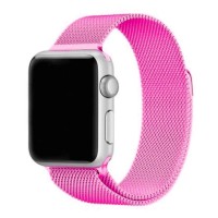 Ремінець Milanese Loop Neon Pink для Apple Watch 42mm/44mm/45mm