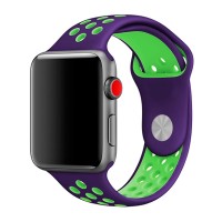 Ремінець для Apple Watch Sport Nike+ 38mm / 40mm / 41mm фіолетово-зелений