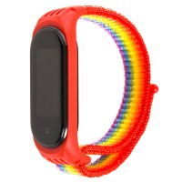 Ремінець для Xiaomi Mi Band 5 Nylon red/rainbow