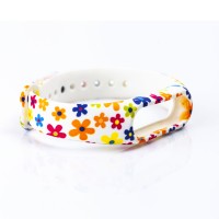 Ремінець для Xiaomi Mi Band 2 малюнок "colourful flowers"