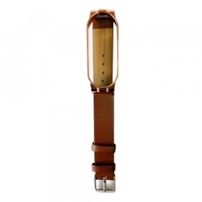 Ремінець Xiaomi Mi Band 5 Leather SOLID Brown