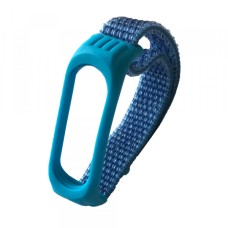 Ремінці Xiaomi Mi Band 3/4/5 Nylon+Silicone Blue