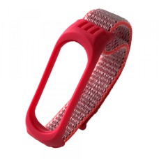 Ремінці Xiaomi Mi Band 3/4/5 Nylon+Silicone Raspberries-white