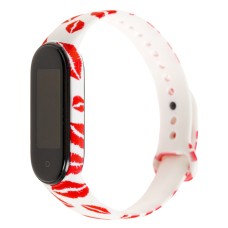 Ремінець для Xiaomi Mi Band 5 силіконовий губи / білий