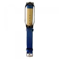 Ремінець Xiaomi Mi Band 5 Leather SOLID Dark blue