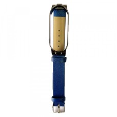 Ремінець Xiaomi Mi Band 5 Leather SOLID Dark blue