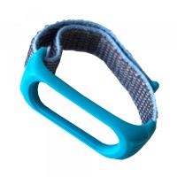 Ремінці Xiaomi Mi Band 3/4/5 Nylon+Silicone Blue 2