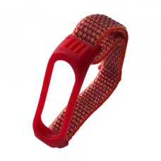 Ремінці Xiaomi Mi Band 3/4/5 Nylon+Silicone Red