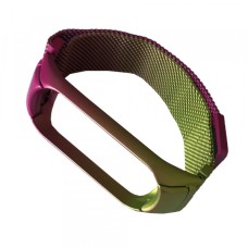 Ремінець Xiaomi Mi Band 3/4 Milanese DUBLE COLORS Green-purple