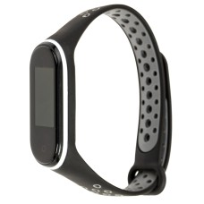 Ремінець для Xiaomi Mi Band 3/4 Sport чорно-сірий