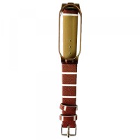 Ремінець Xiaomi Mi Band 5 Leather LINE Brown