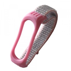 Ремінці Xiaomi Mi Band 3/4/5 Nylon+Silicone Pink sand
