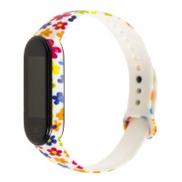 Ремінець для Xiaomi Mi Band 5 силіконовий кольорові flowers