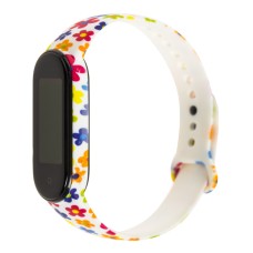 Ремінець для Xiaomi Mi Band 5 силіконовий кольорові flowers