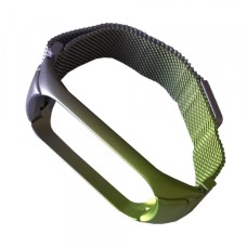 Ремінець Xiaomi Mi Band 5 Milanese DUBLE COLORS Lime-glicine