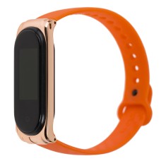 Ремінець для Xiaomi Mi Band 3 Carbon помаранчевий