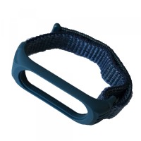 Ремінці Xiaomi Mi Band 3/4/5 Nylon+Silicone Dark blue 2