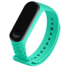 Ремінець для Xiaomi Mi Band 3/4 ромб Design силіконовий бірюзовий