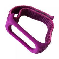 Ремінці Xiaomi Mi Band 3/4/5 Nylon+Silicone Purple