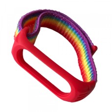 Ремінці Xiaomi Mi Band 3/4/5 Nylon+Silicone Rainbow