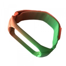 Ремінець Xiaomi Mi Band 5 Milanese DUBLE COLORS Lime-orange