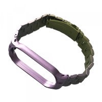 Ремінець Xiaomi Mi Band 5 STEEL (Блоковий) Duble color Glicine