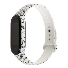 Ремінець для Xiaomi Mi Band 5 силіконовий ноти