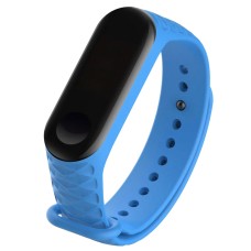 Ремінець для Xiaomi Mi Band 3/4 ромб Design силіконовий синій