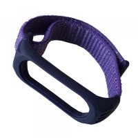 Ремінці Xiaomi Mi Band 3/4/5 Nylon+Silicone Grape