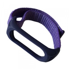 Ремінці Xiaomi Mi Band 3/4/5 Nylon+Silicone Grape