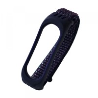 Ремінці Xiaomi Mi Band 3/4/5 Nylon+Silicone Grape 2