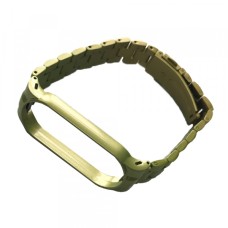 Ремінець Xiaomi Mi Band 5 STEEL (Блоковий) Duble color Gold