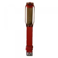 Ремінець Xiaomi Mi Band 5 Leather SOLID Red