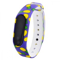 Ремінець для Xiaomi Mi Band 3/4 силіконовий "ананас"