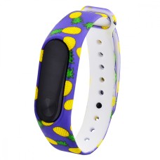 Ремінець для Xiaomi Mi Band 3/4 силіконовий "ананас"