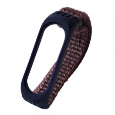 Ремінці Xiaomi Mi Band 3/4/5 Nylon+Silicone Grape-brown