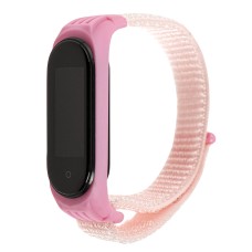 Ремінець для Xiaomi Mi Band 5 Nylon pink / white