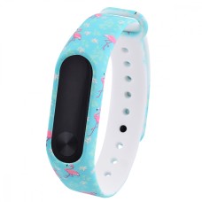 Ремінець для Xiaomi Mi Band 3/4 силіконовий "pink flamingos"