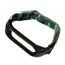 Ремінець Xiaomi Mi Band 5 Milanese Loop Camouflage Dark green