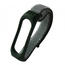 Ремінці Xiaomi Mi Band 3/4/5 Nylon+Silicone дляest green-grey