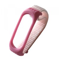 Ремінці Xiaomi Mi Band 3/4/5 Nylon+Silicone Light pink