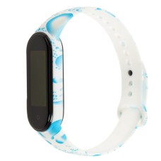 Ремінець для Xiaomi Mi Band 5 силіконовий блакитні бульбашки