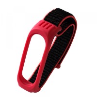 Ремінці Xiaomi Mi Band 3/4/5 Nylon+Silicone Raspberries-black