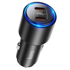 Автомобільний зарядний пристрій Hoco NZ3 Clear way dual port PD Car charger 40W Black